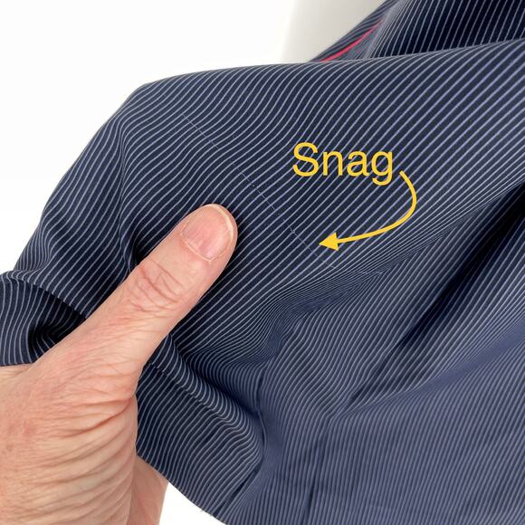 Nike Golf Navy Skirt Women Sz 8 Pinstripe A-Line Pleats Zip Pockets Liner Shorts - Picture 9 of 11